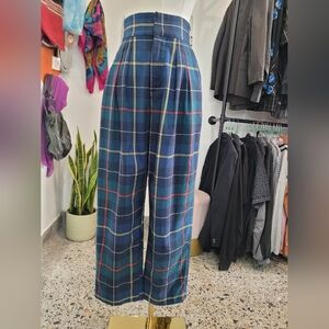 Urban Outfitters Plaid Women's Pants - Blue and Green